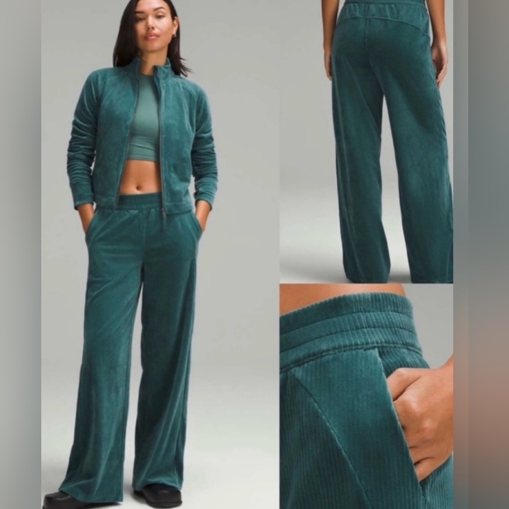 Lululemon Scuba Mid-Rise Wide-Leg Pant *Velvet Cord
Storm Teal Size 6 - Picture 3 of 14